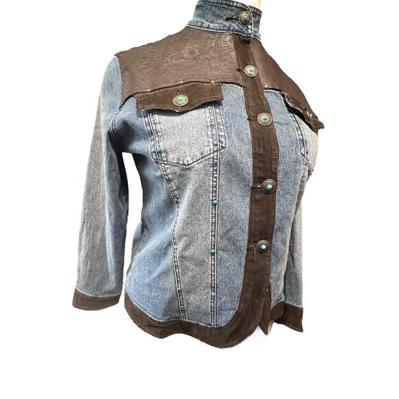 DG2 by Diane Gilman 1X Western Denim Jean Jacket - Picture 2 of 11